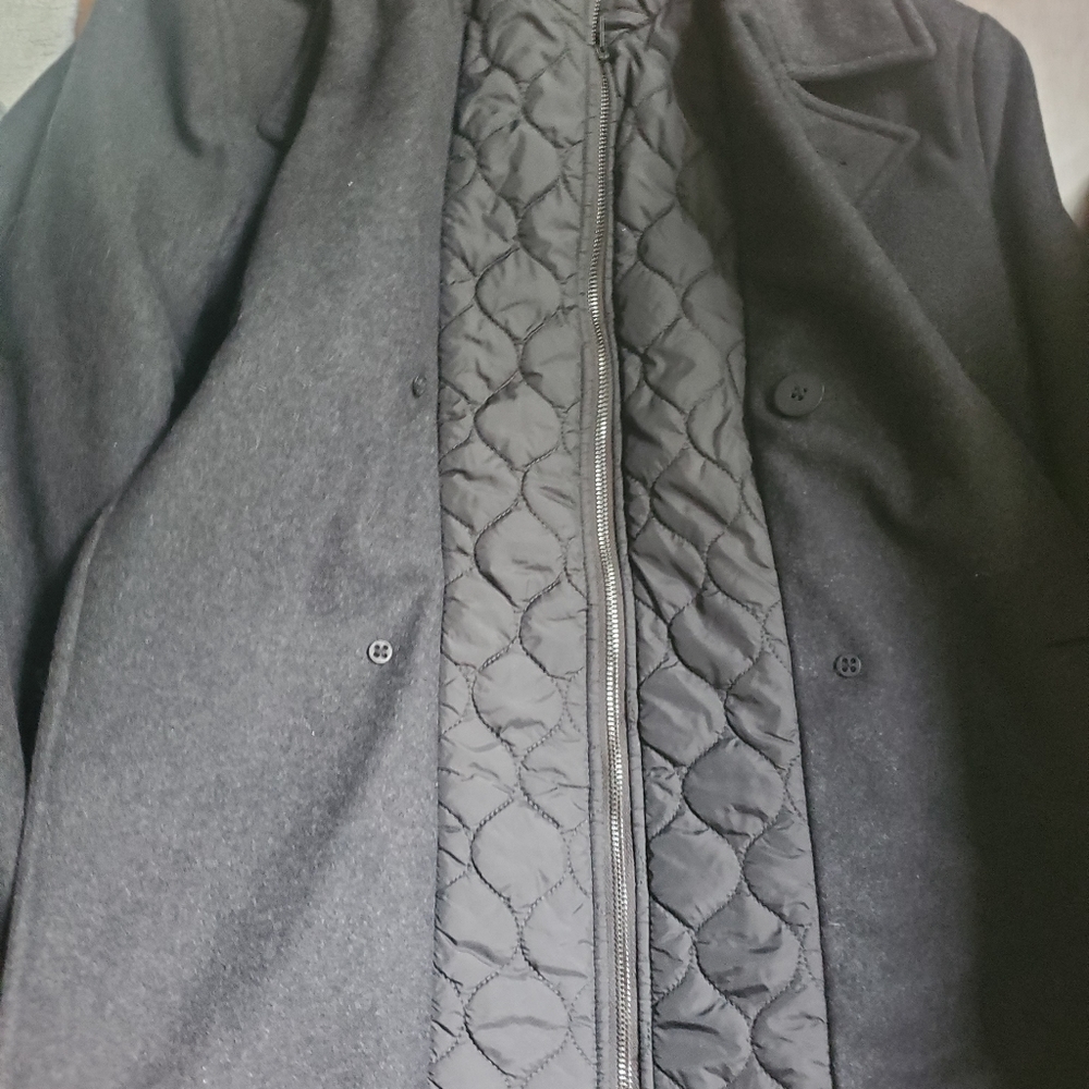 Levis Wool Jacket Size Medium With Insert In Gray - image 5